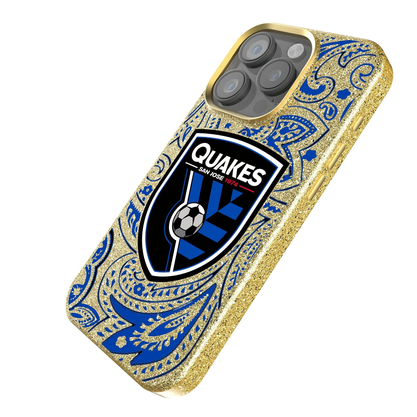 San Jose Earthquakes Paisley Bling Phone Case for Apple iPhone