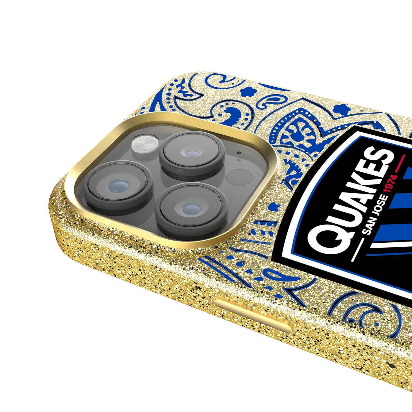 San Jose Earthquakes Paisley Bling Phone Case for Apple iPhone