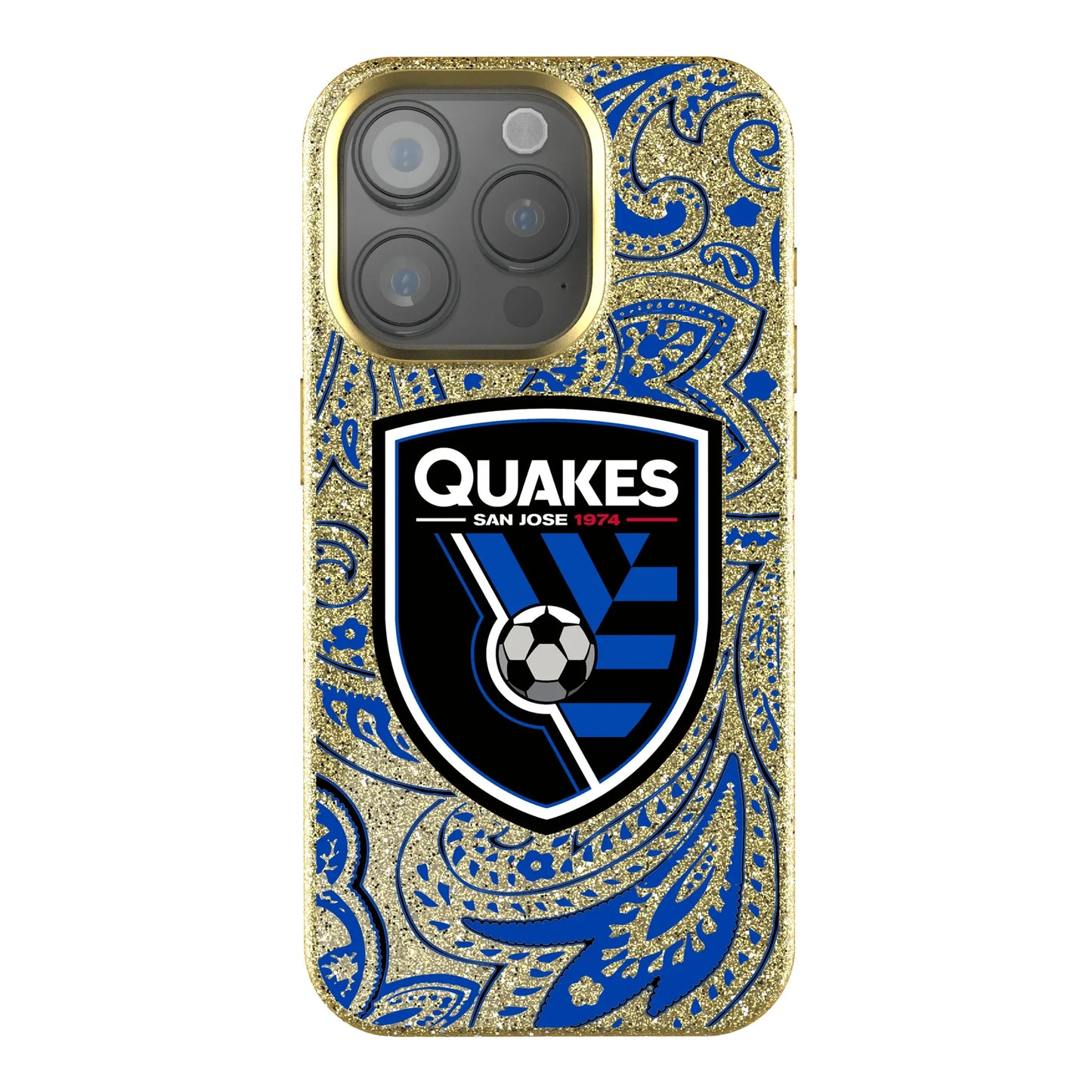 San Jose Earthquakes Paisley Bling Phone Case for Apple iPhone