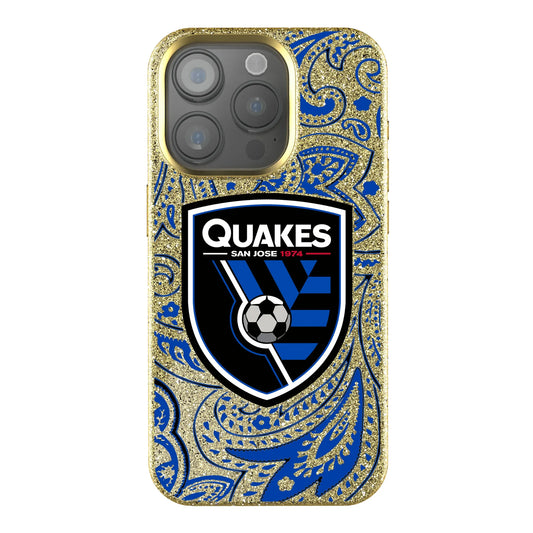 San Jose Earthquakes Paisley Bling Phone Case for Apple iPhone