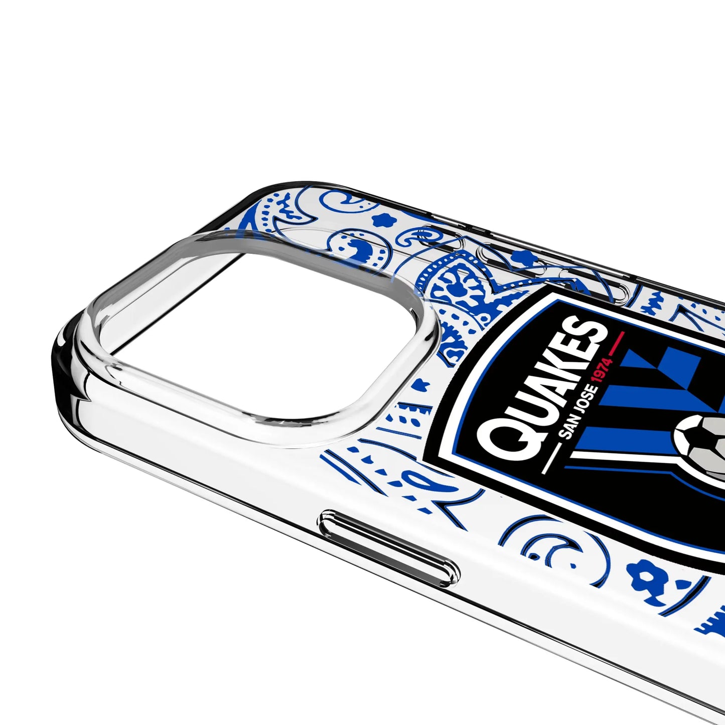 San Jose Earthquakes Paisley Clear Phone Case for Apple iPhone