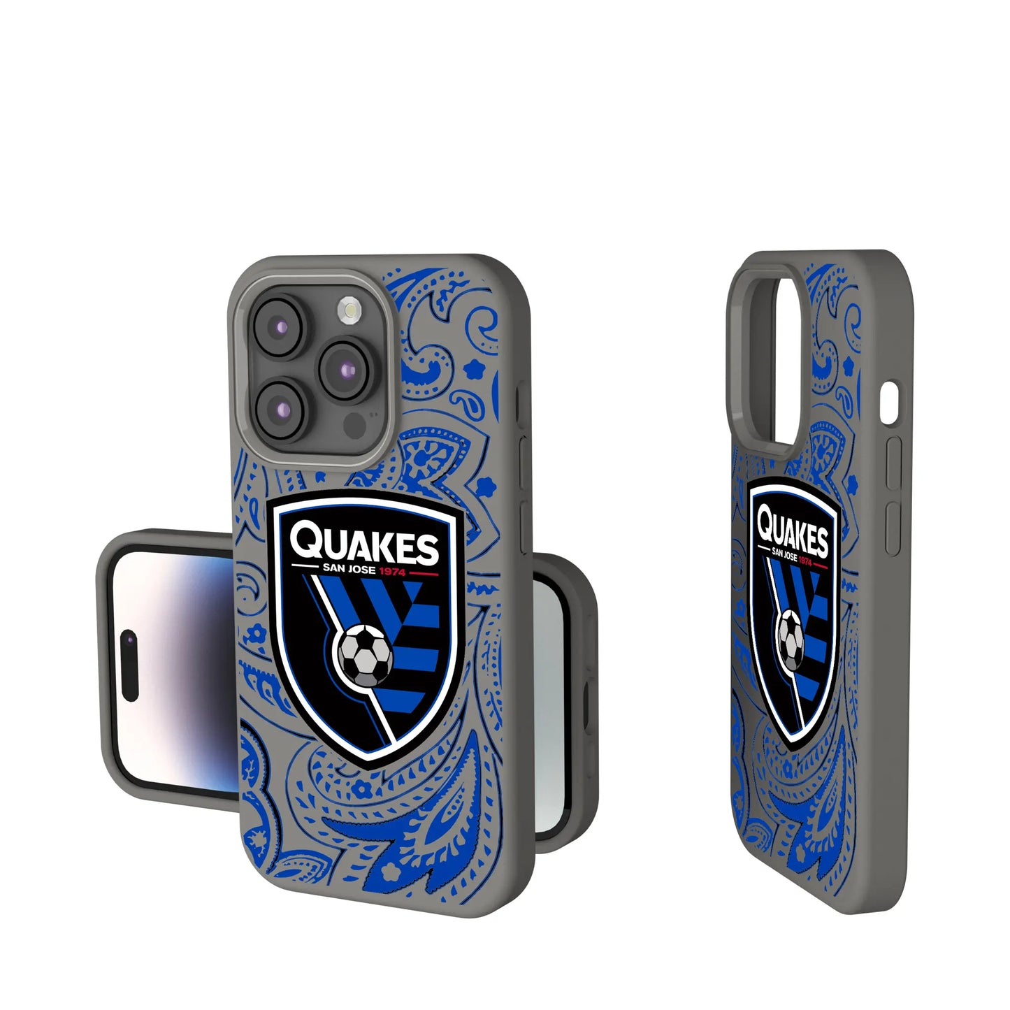 San Jose Earthquakes Paisley Soft Touch Phone Case for Apple iPhone