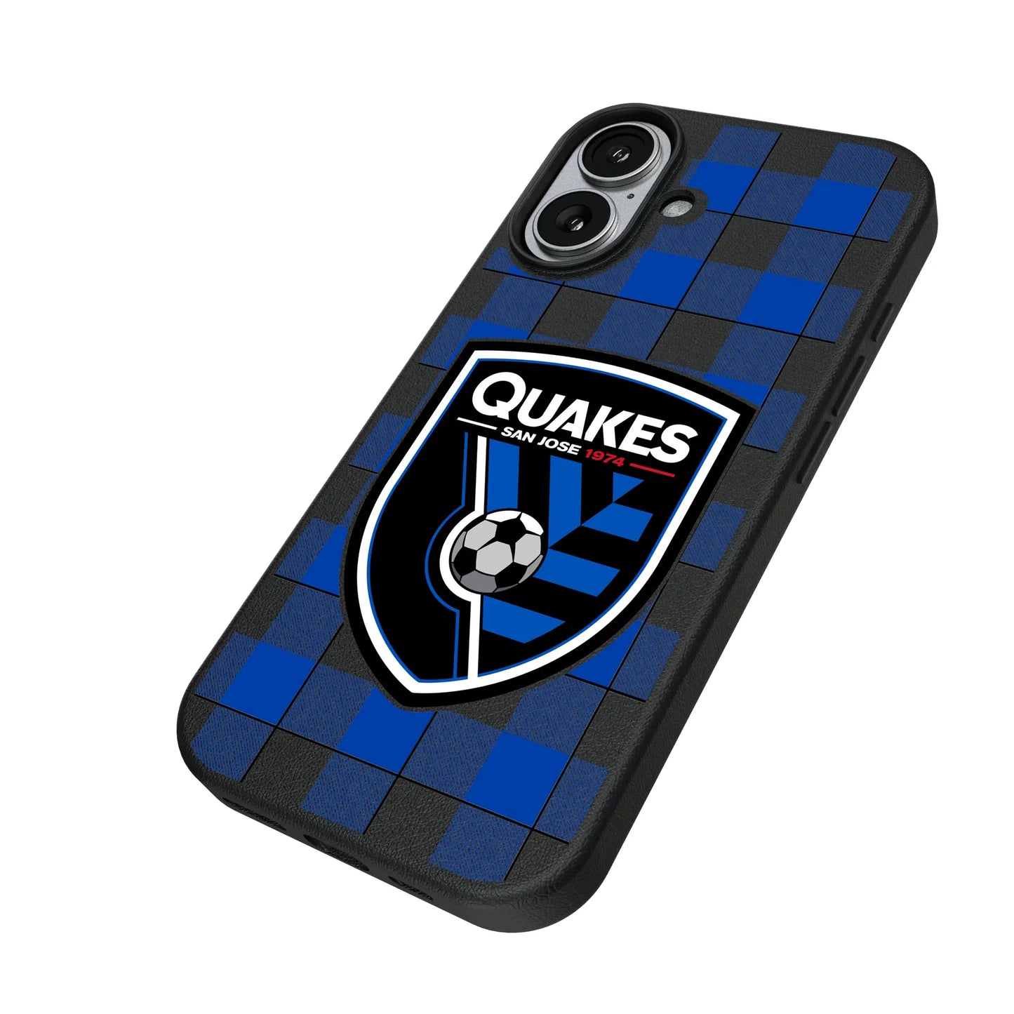 San Jose Earthquakes Plaid MagSafe Compatible Phone Case for Apple iPhone