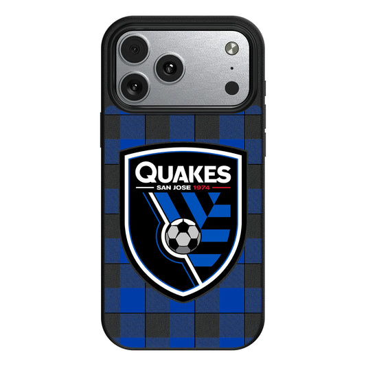San Jose Earthquakes Plaid MagSafe Compatible Phone Case for Apple iPhone