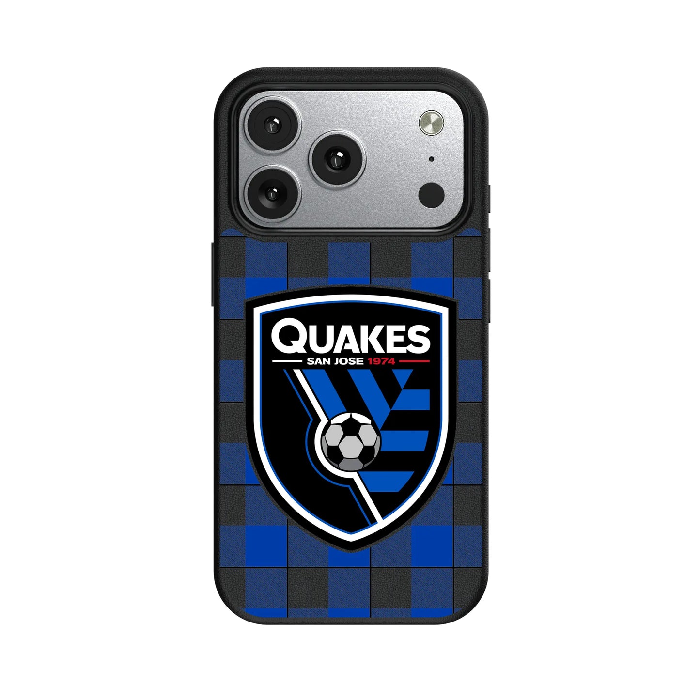 San Jose Earthquakes Plaid MagSafe Compatible Phone Case for Apple iPhone
