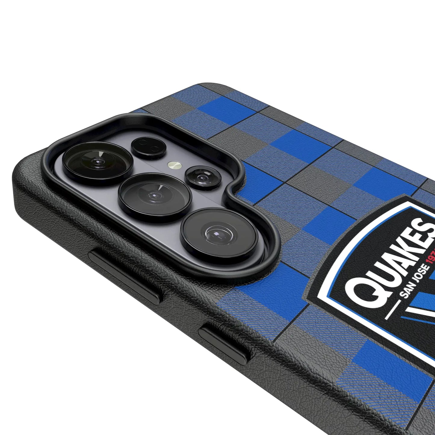 San Jose Earthquakes Plaid MagSafe Compatible Phone Case for Samsung Galaxy