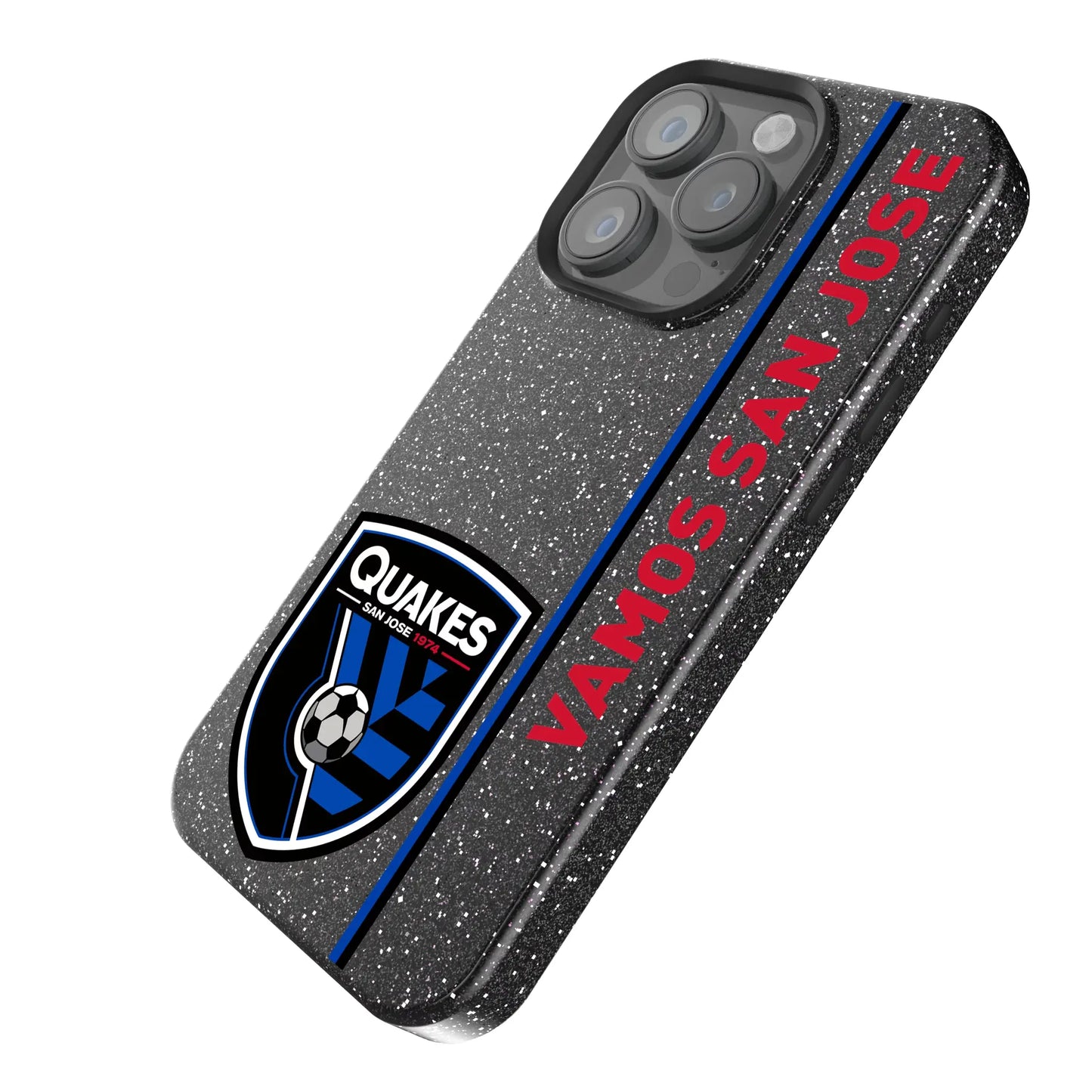 San Jose Earthquakes Sidebar Black Bling Phone Case for Apple iPhone