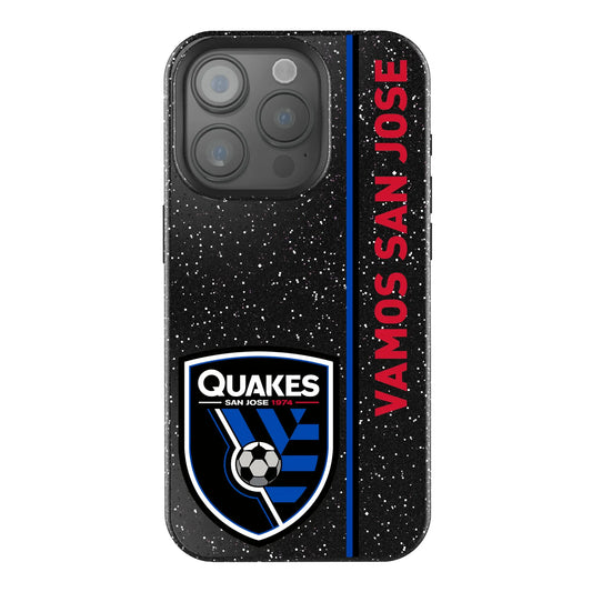 San Jose Earthquakes Sidebar Black Bling Phone Case for Apple iPhone