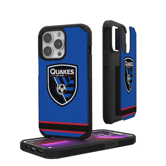 San Jose Earthquakes Stripe Rugged Phone Case for Apple iPhone