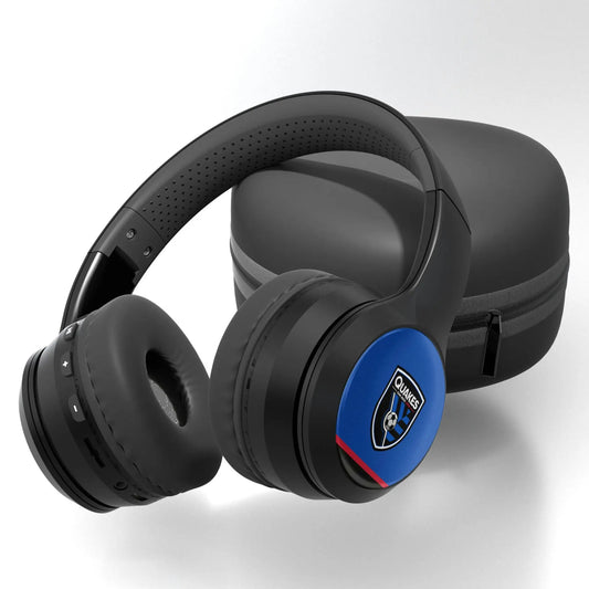 San Jose Earthquakes Stripe Wireless Over-Ear BT Headphones With Case
