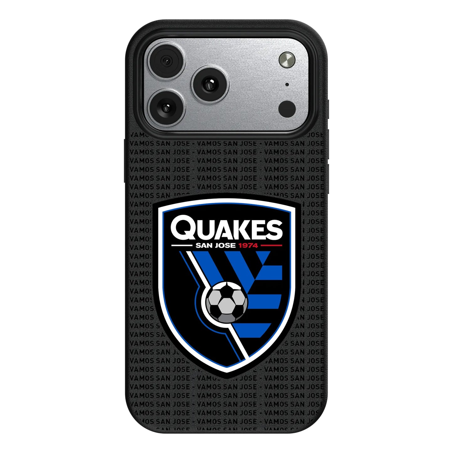 San Jose Earthquakes Text Backdrop MagSafe Compatible Phone Case for Apple iPhone