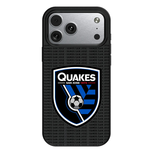 San Jose Earthquakes Text Backdrop MagSafe Compatible Phone Case for Apple iPhone