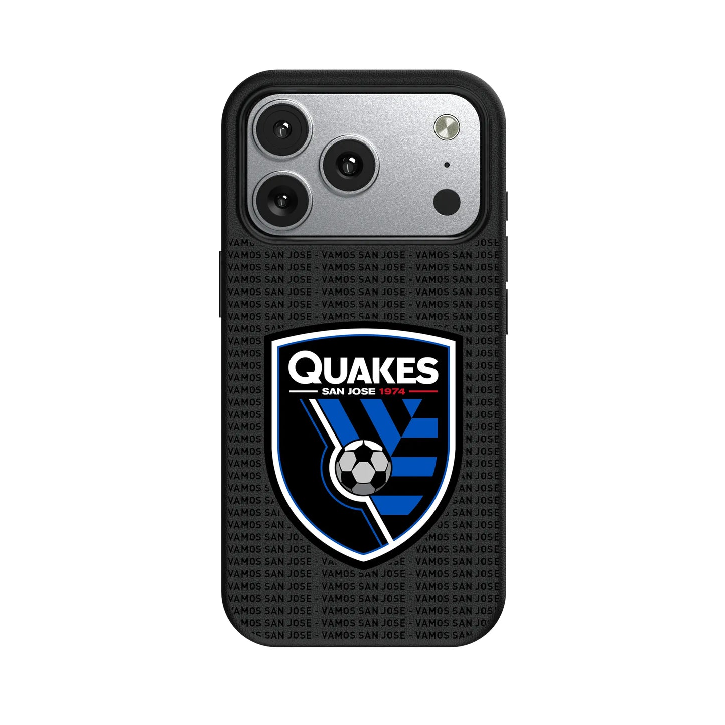 San Jose Earthquakes Text Backdrop MagSafe Compatible Phone Case for Apple iPhone