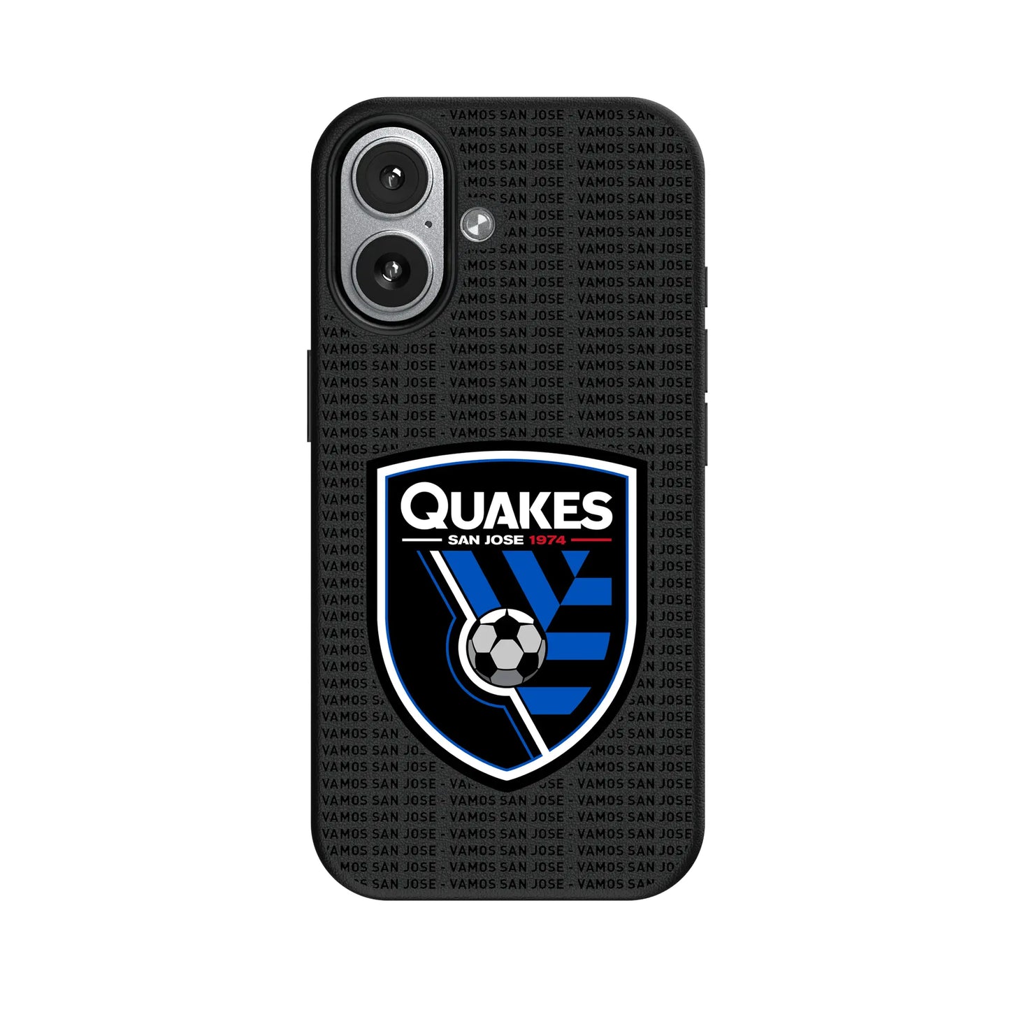San Jose Earthquakes Text Backdrop MagSafe Compatible Phone Case for Apple iPhone