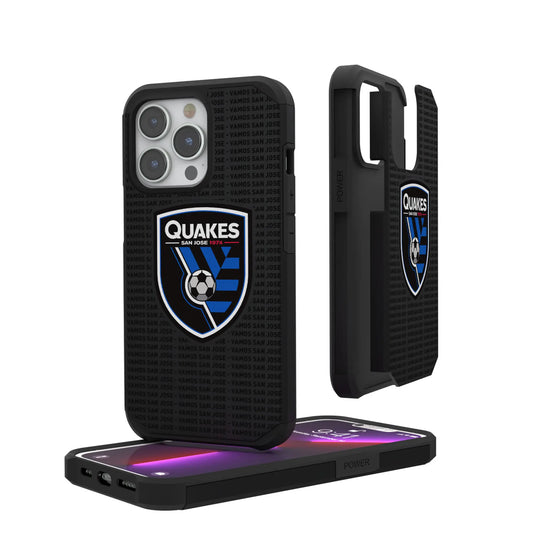 San Jose Earthquakes Text Backdrop Rugged Phone Case for Apple iPhone