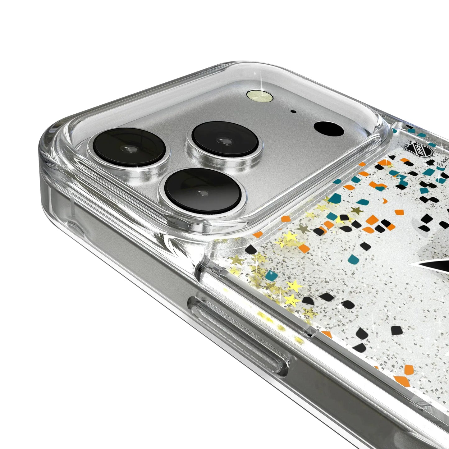 San Jose Sharks Confetti Glitter Phone Case for Apple iPhone