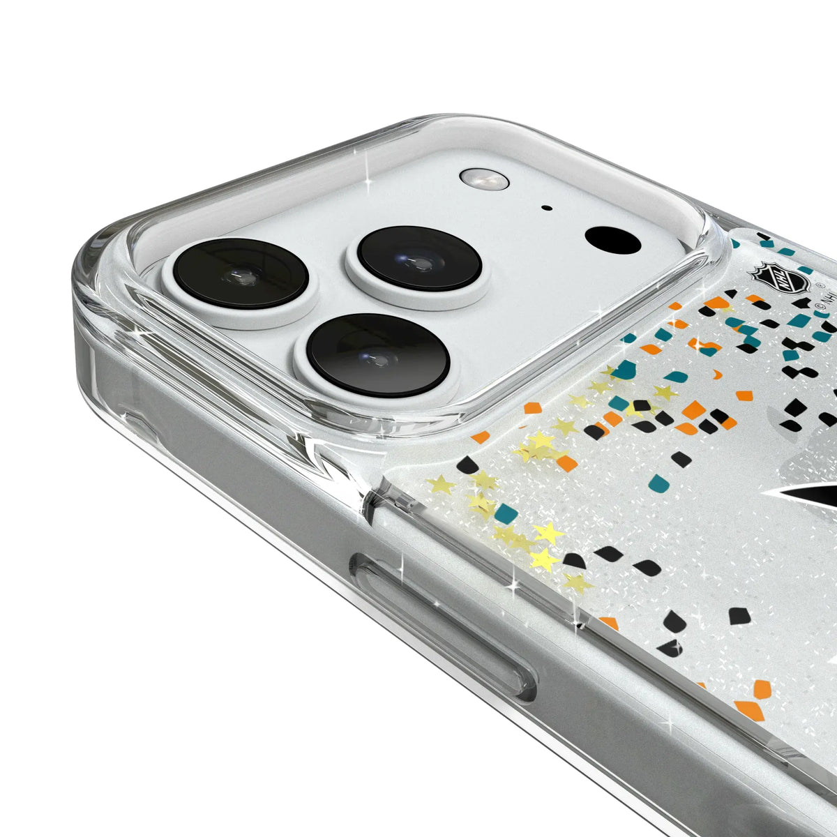 San Jose Sharks Confetti Glitter Phone Case for Apple iPhone