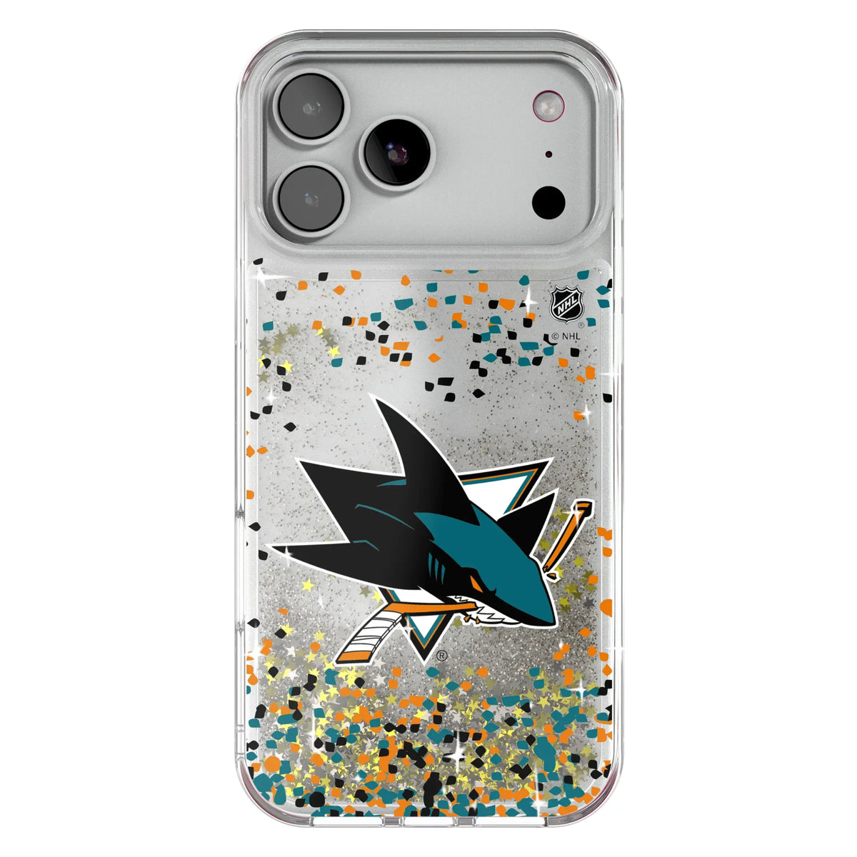 San Jose Sharks Confetti Glitter Phone Case for Apple iPhone