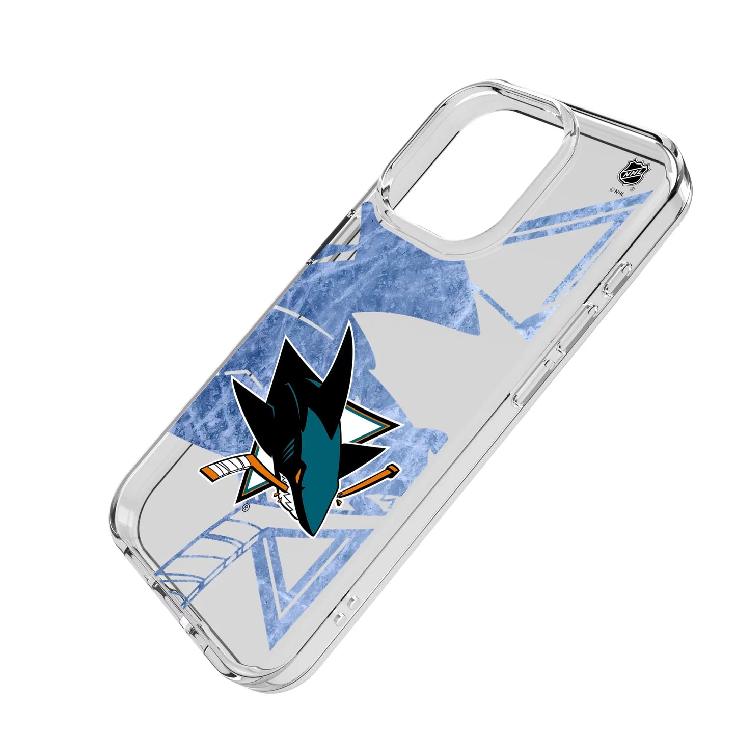 San Jose Sharks Ice Tilt Clear Phone Case for Apple iPhone