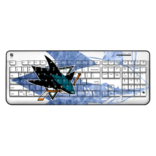 San Jose Sharks Ice Tilt Wireless USB Keyboard