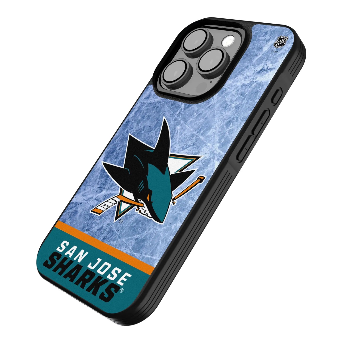 San Jose Sharks Ice Wordmark Bump Phone Case for Apple iPhone