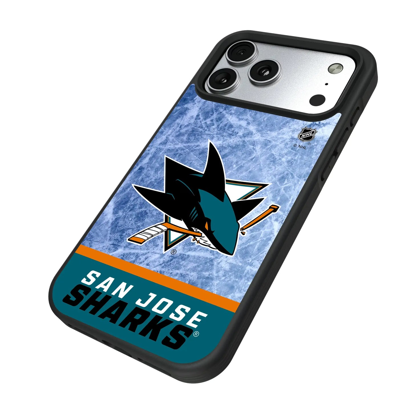 San Jose Sharks Ice Wordmark Bump Phone Case for Apple iPhone
