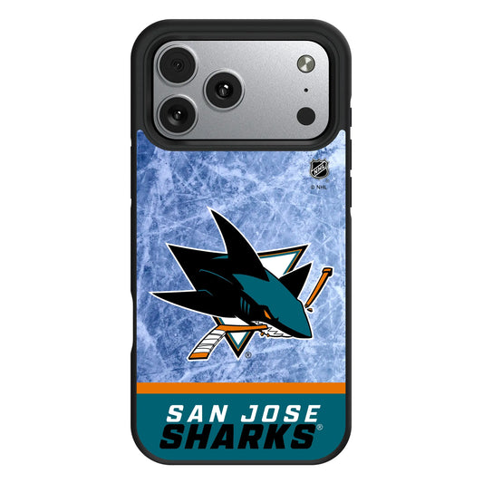 San Jose Sharks Ice Wordmark Bump Phone Case for Apple iPhone