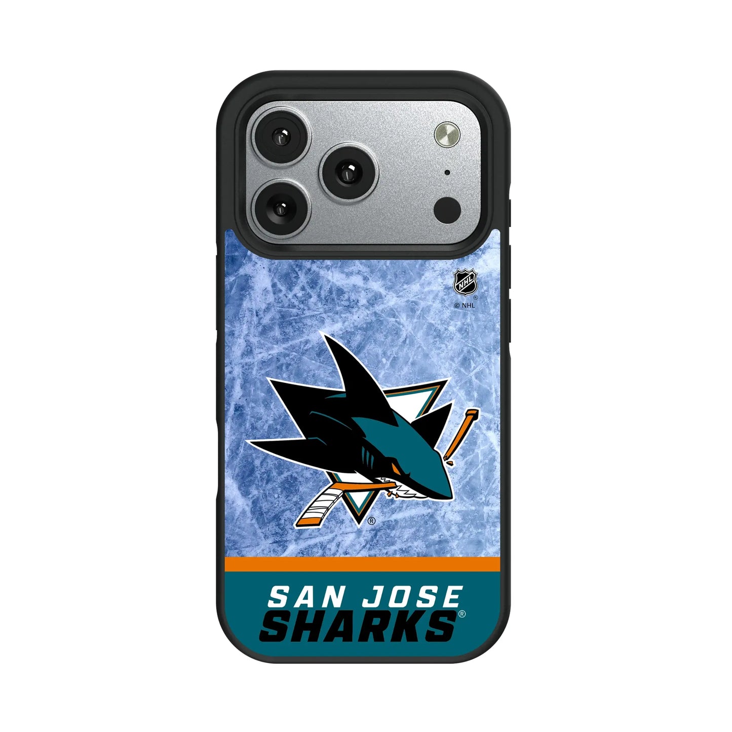 San Jose Sharks Ice Wordmark Bump Phone Case for Apple iPhone
