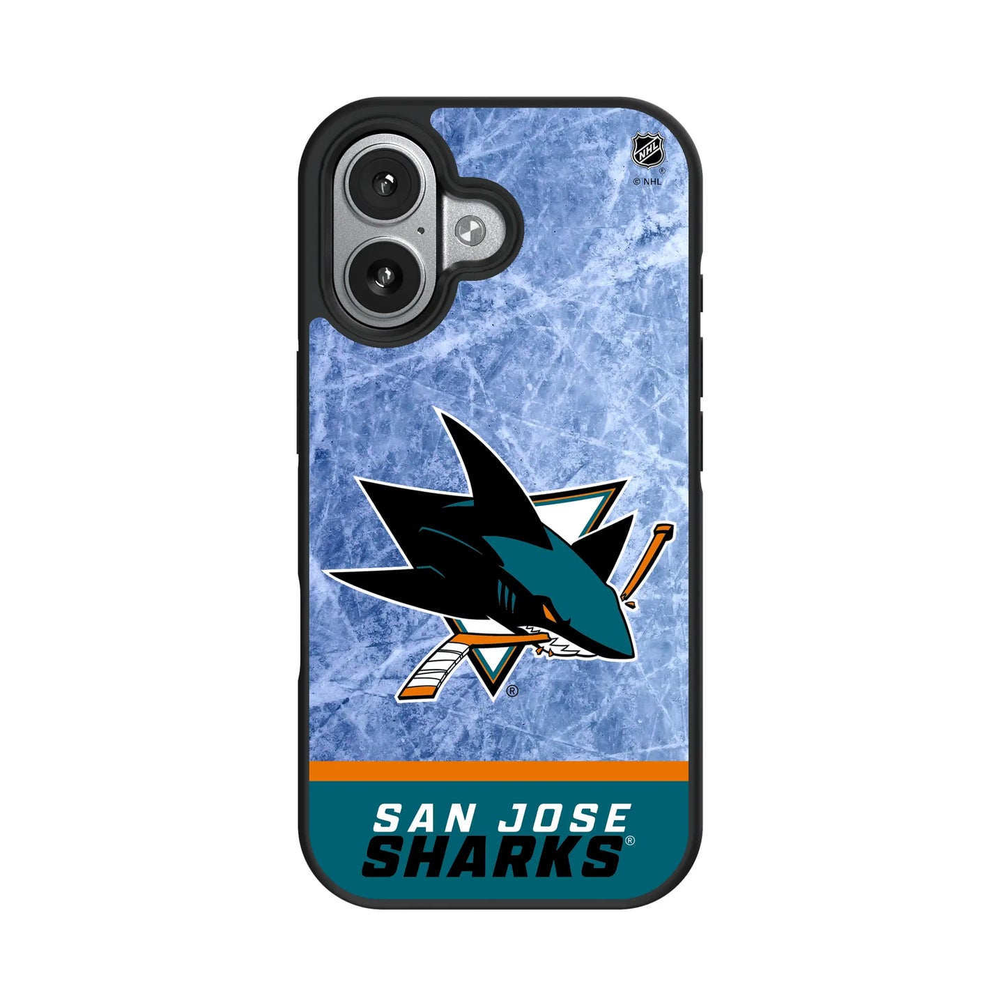 San Jose Sharks Ice Wordmark Bump Phone Case for Apple iPhone