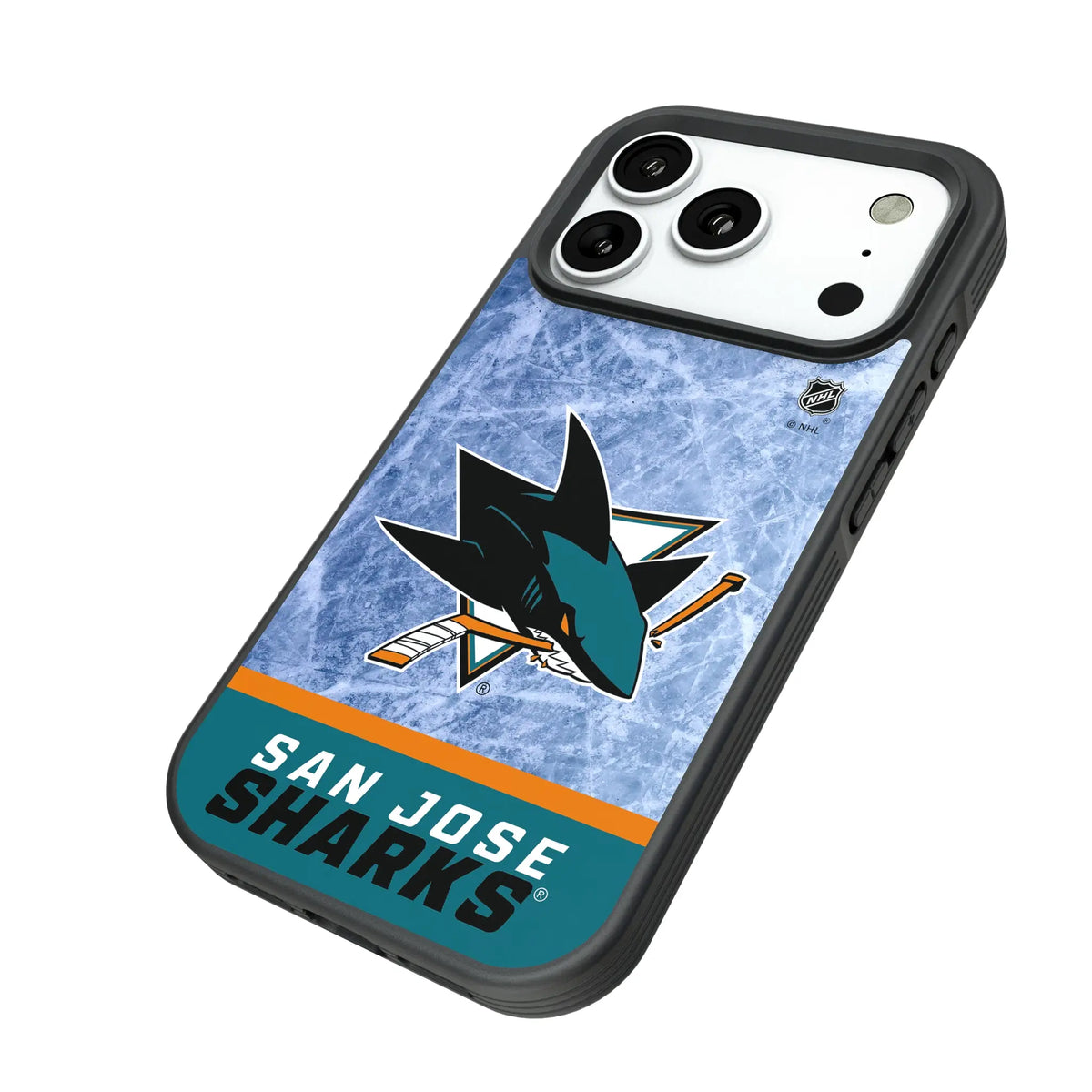 San Jose Sharks Ice Wordmark Bump Phone Case for Apple iPhone