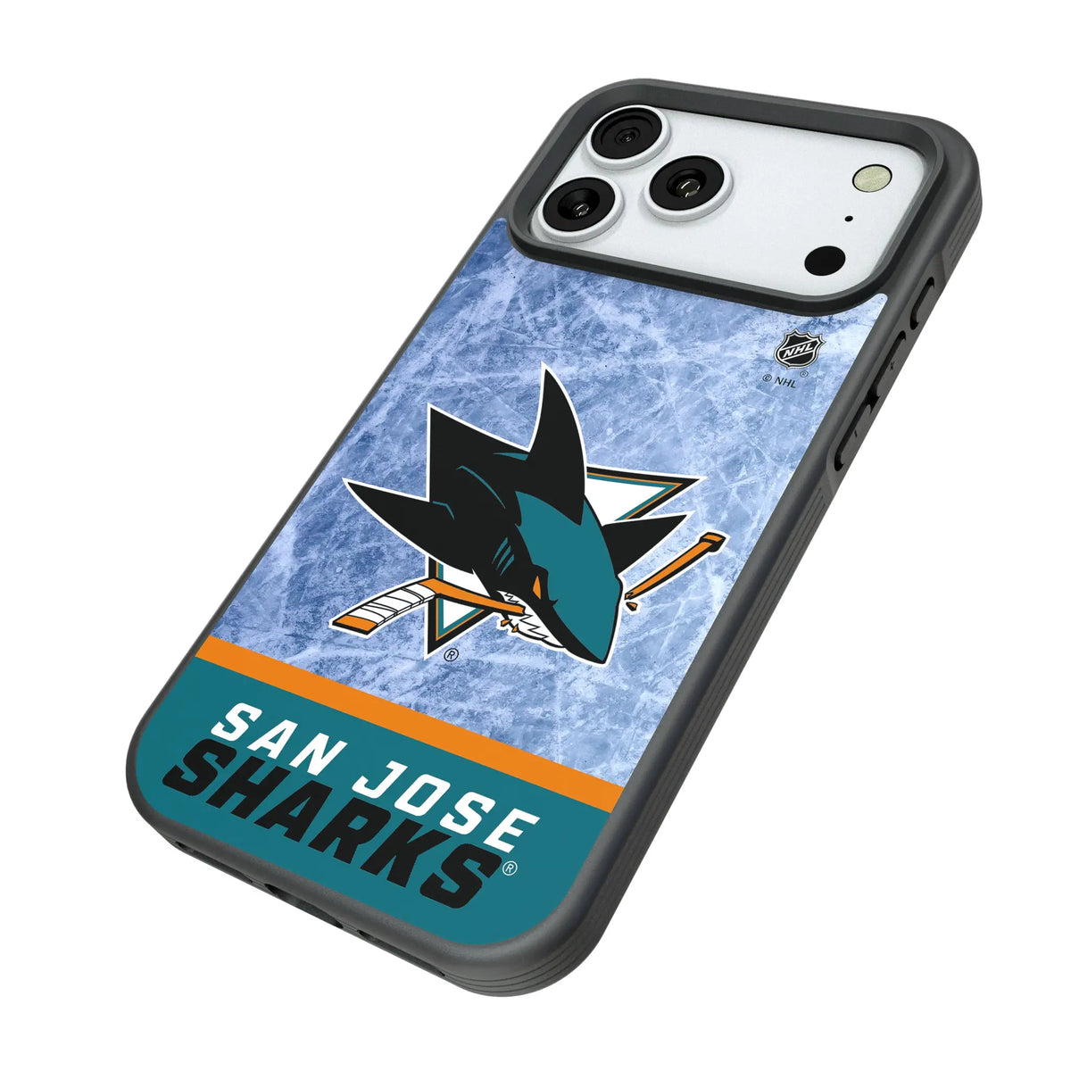 San Jose Sharks Ice Wordmark Bump Phone Case for Apple iPhone