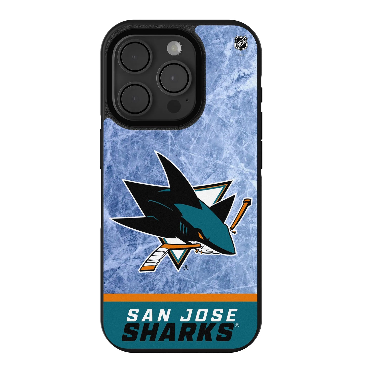 San Jose Sharks Ice Wordmark Bump Phone Case for Apple iPhone
