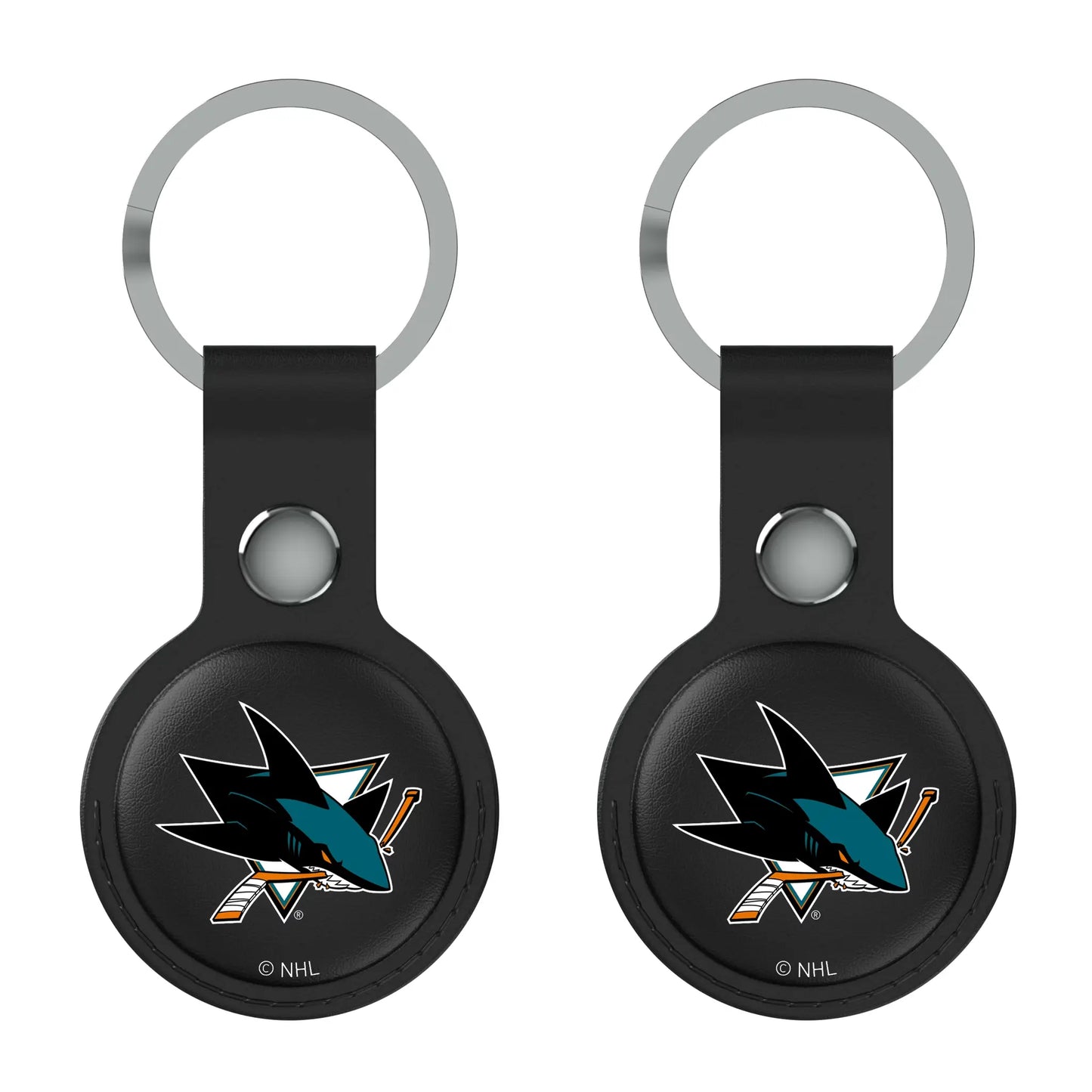San Jose Sharks Insignia Black Airtag Holder 2-Pack