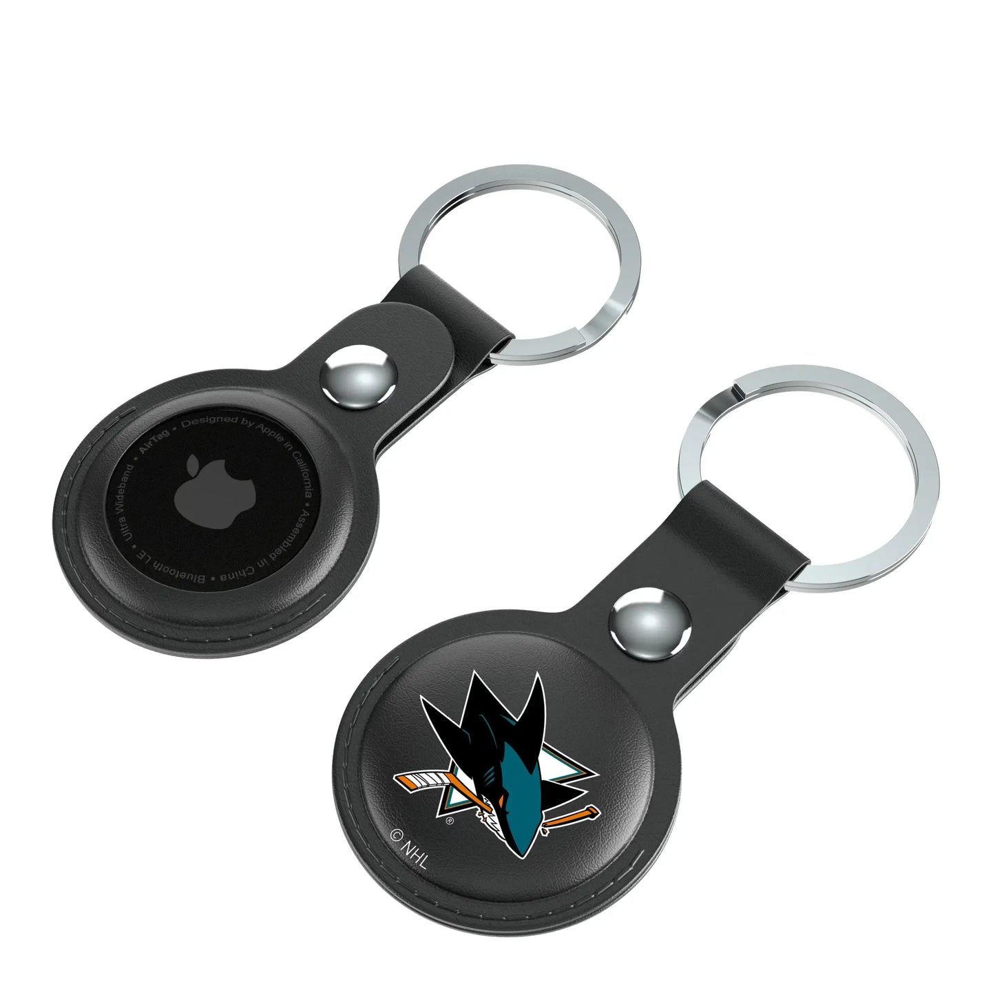 San Jose Sharks Insignia Black Airtag Holder 2-Pack