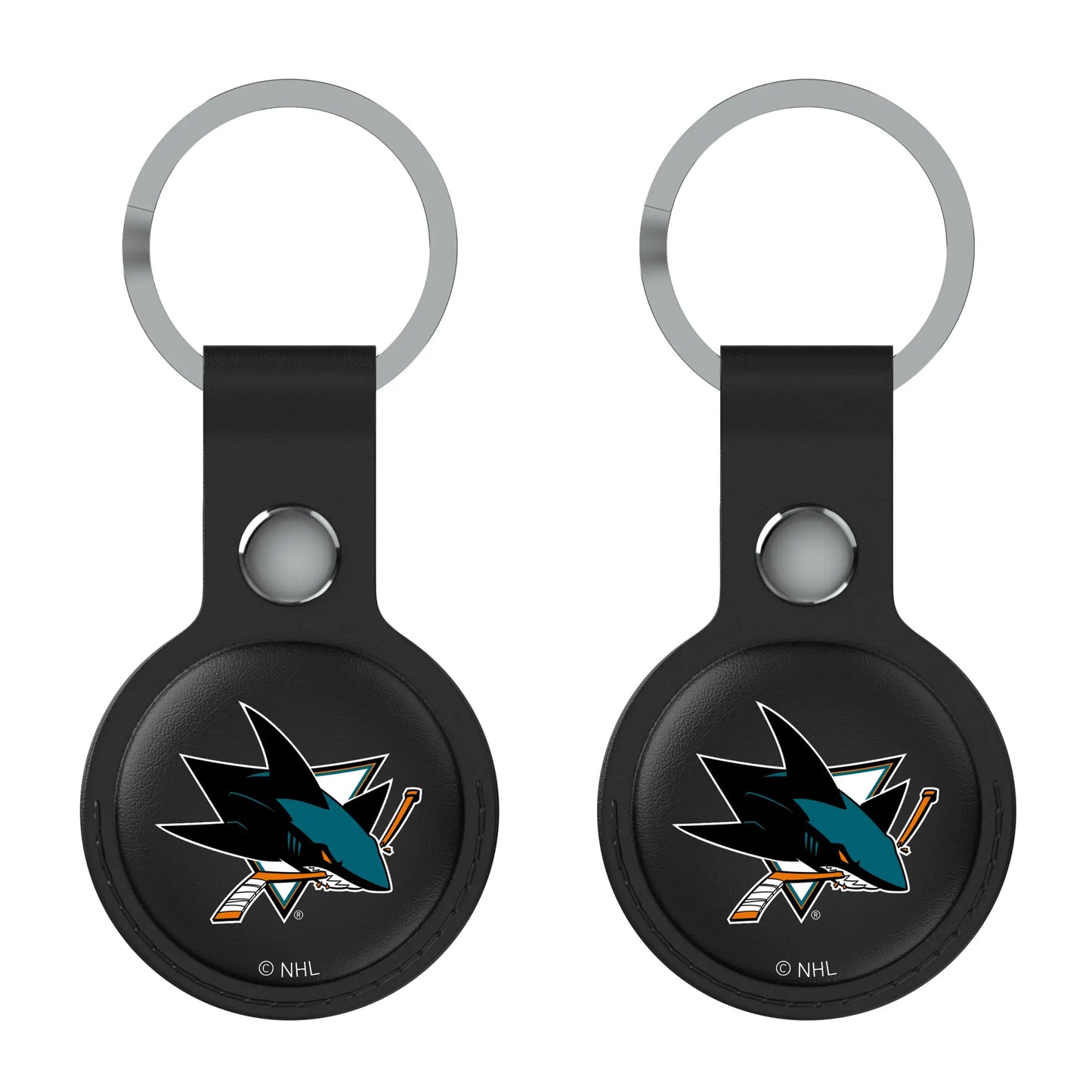 San Jose Sharks Insignia Black Airtag Holder 2-Pack