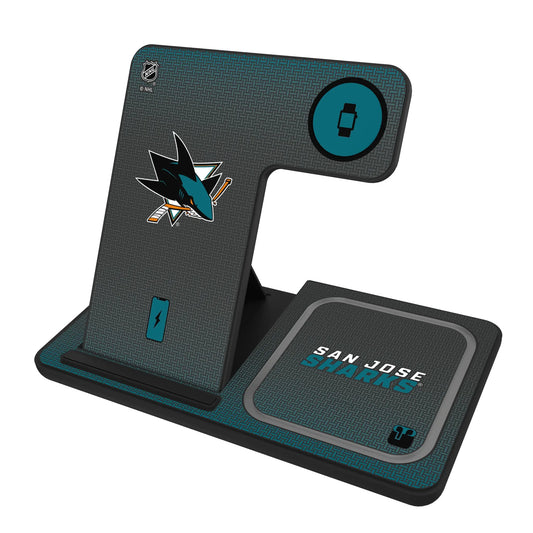 San Jose Sharks Linen 3 in 1 Charging Station