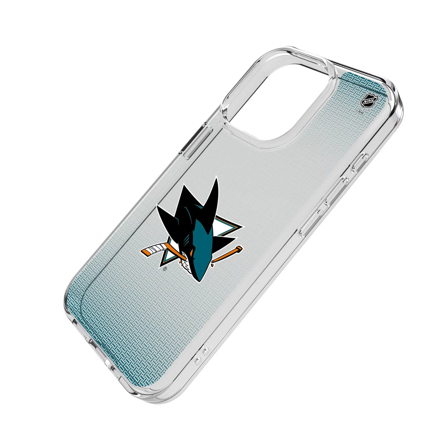San Jose Sharks Linen Clear Phone Case for Apple iPhone