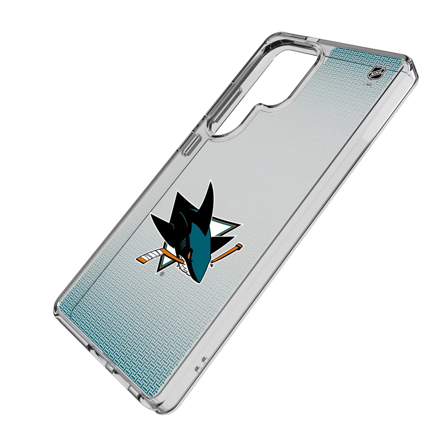 San Jose Sharks Linen Clear Phone Case for Samsung Galaxy