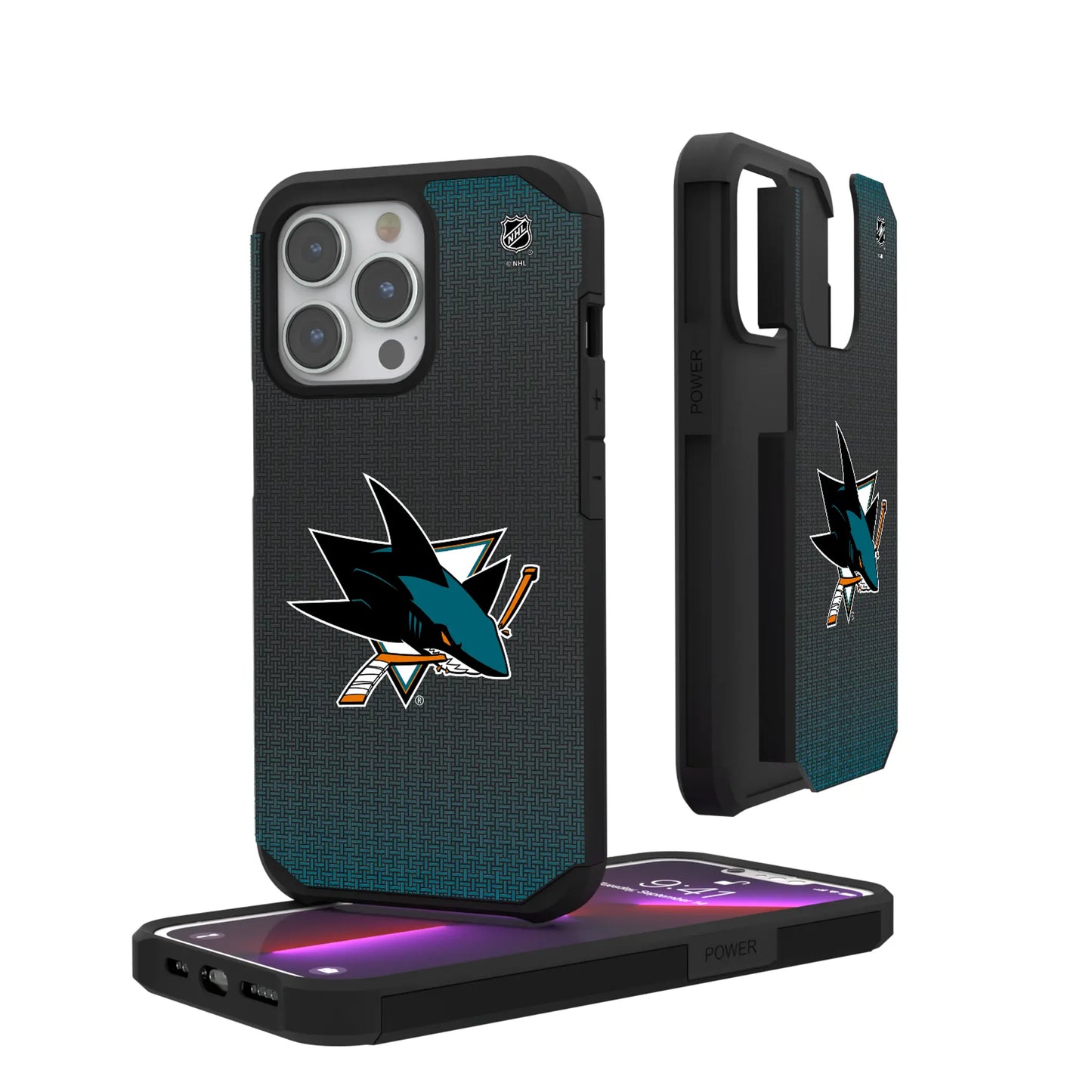 San Jose Sharks Linen Rugged Phone Case for Apple iPhone