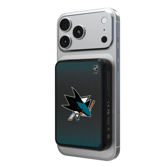 San Jose Sharks Linen Wireless Mag Power Bank