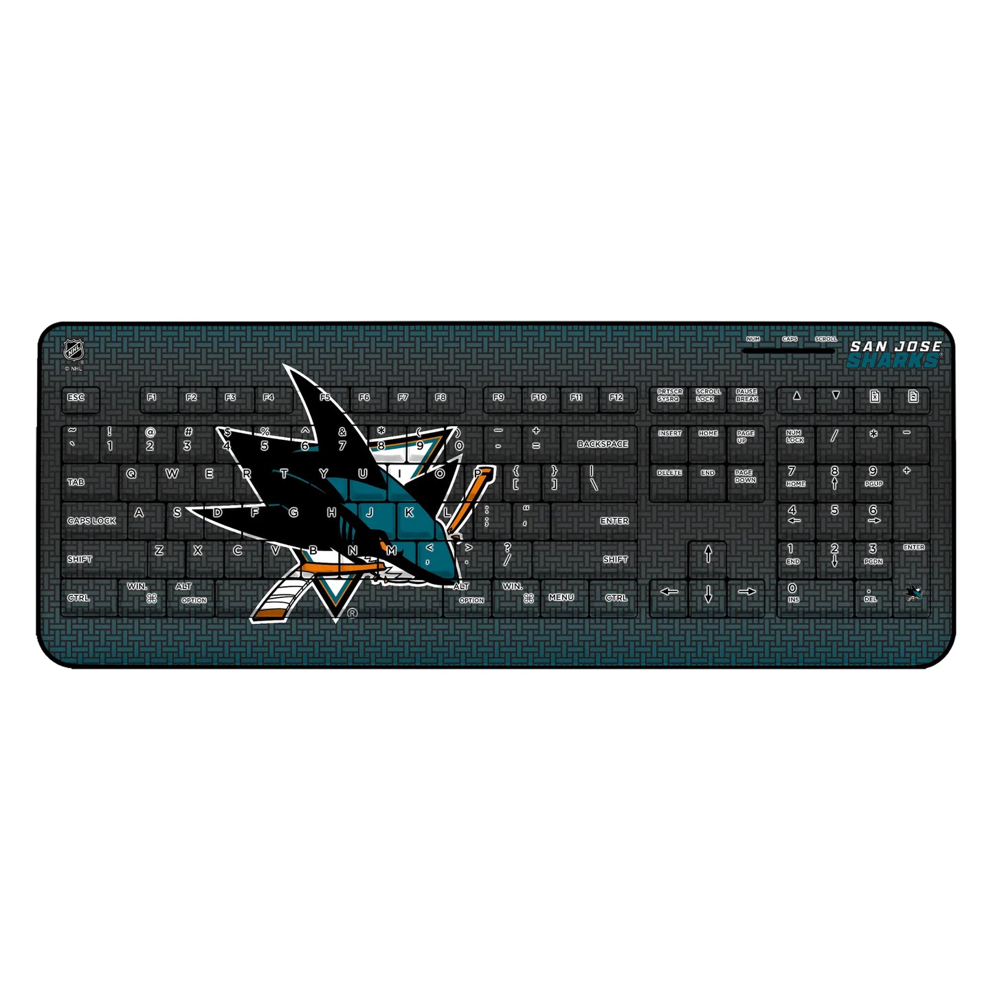 San Jose Sharks Linen Wireless USB Keyboard