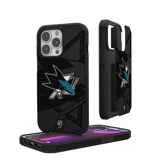 San Jose Sharks Monocolor Tilt Rugged Phone Case for Apple iPhone