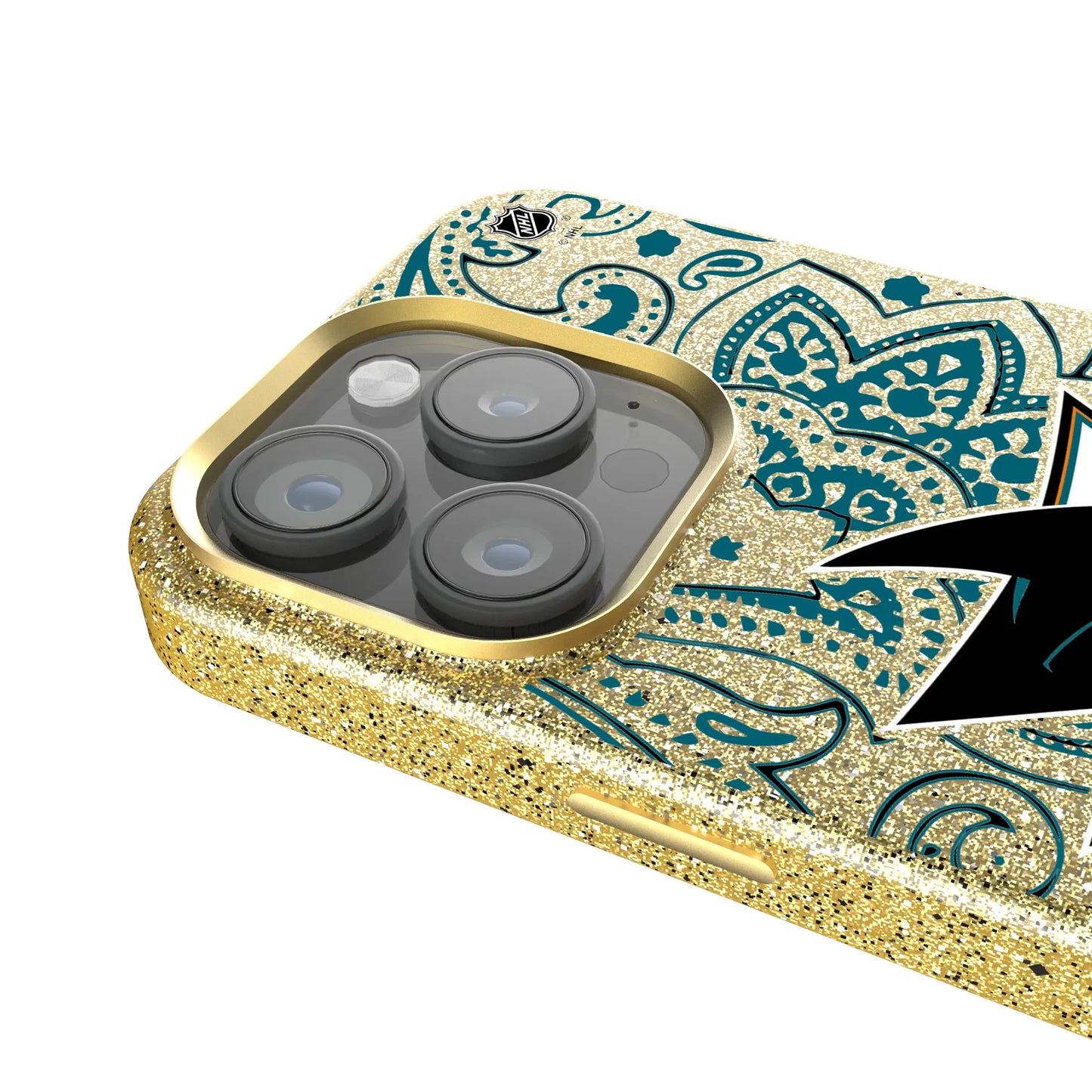 San Jose Sharks Paisley Bling Phone Case for Apple iPhone