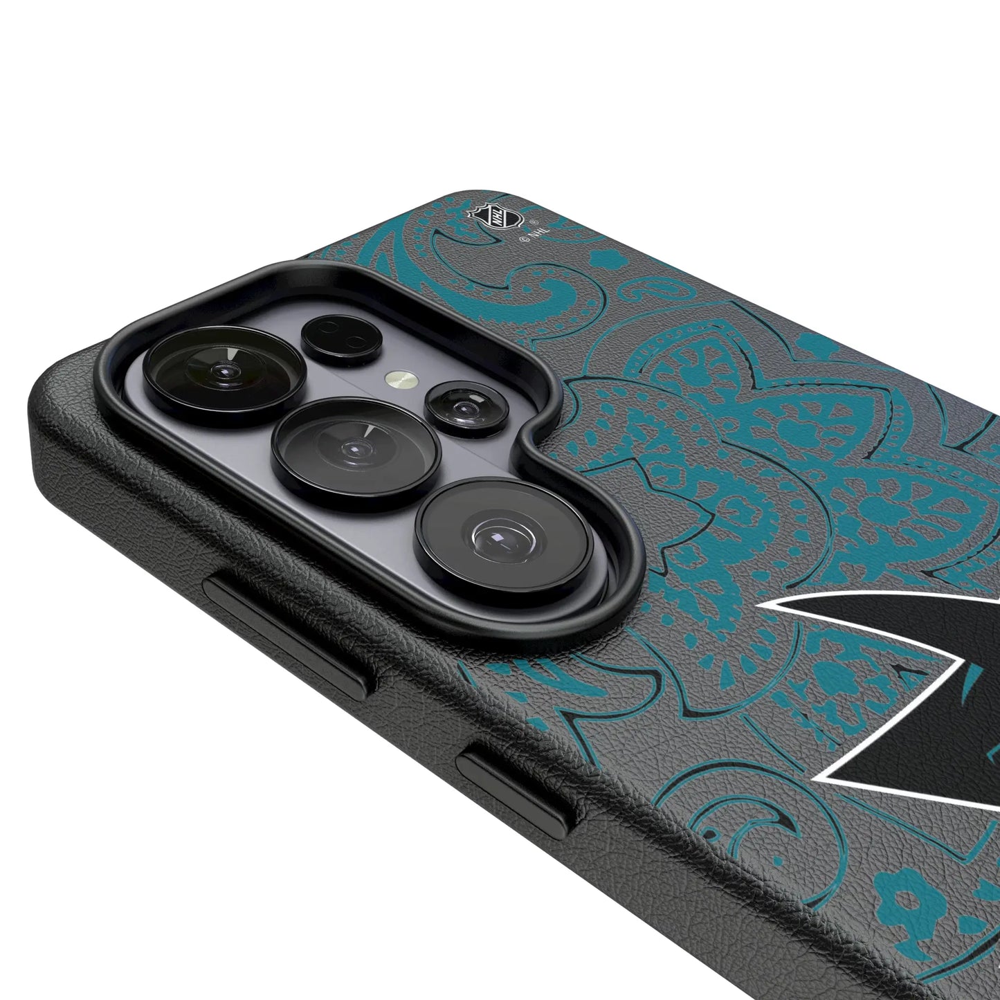San Jose Sharks Paisley MagSafe Compatible Phone Case for Samsung Galaxy