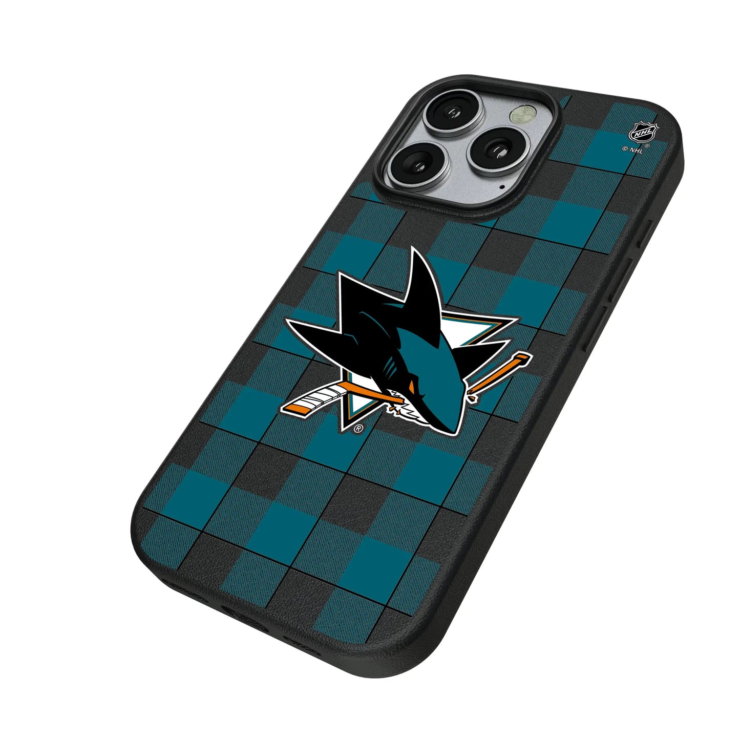 San Jose Sharks Plaid MagSafe Compatible Phone Case for Apple iPhone