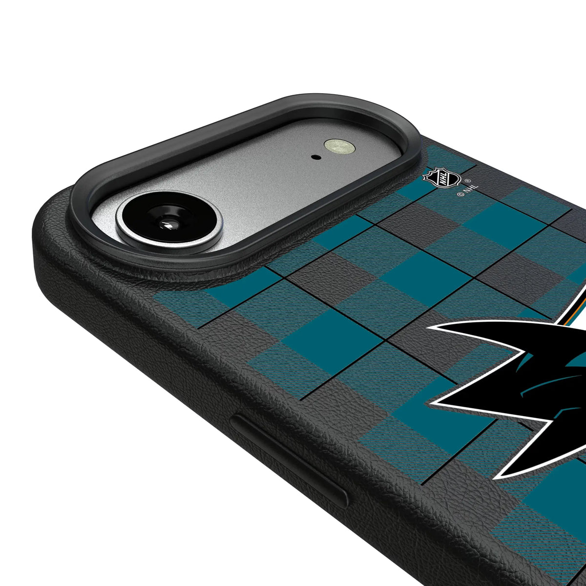 San Jose Sharks Plaid MagSafe Compatible Phone Case for Apple iPhone