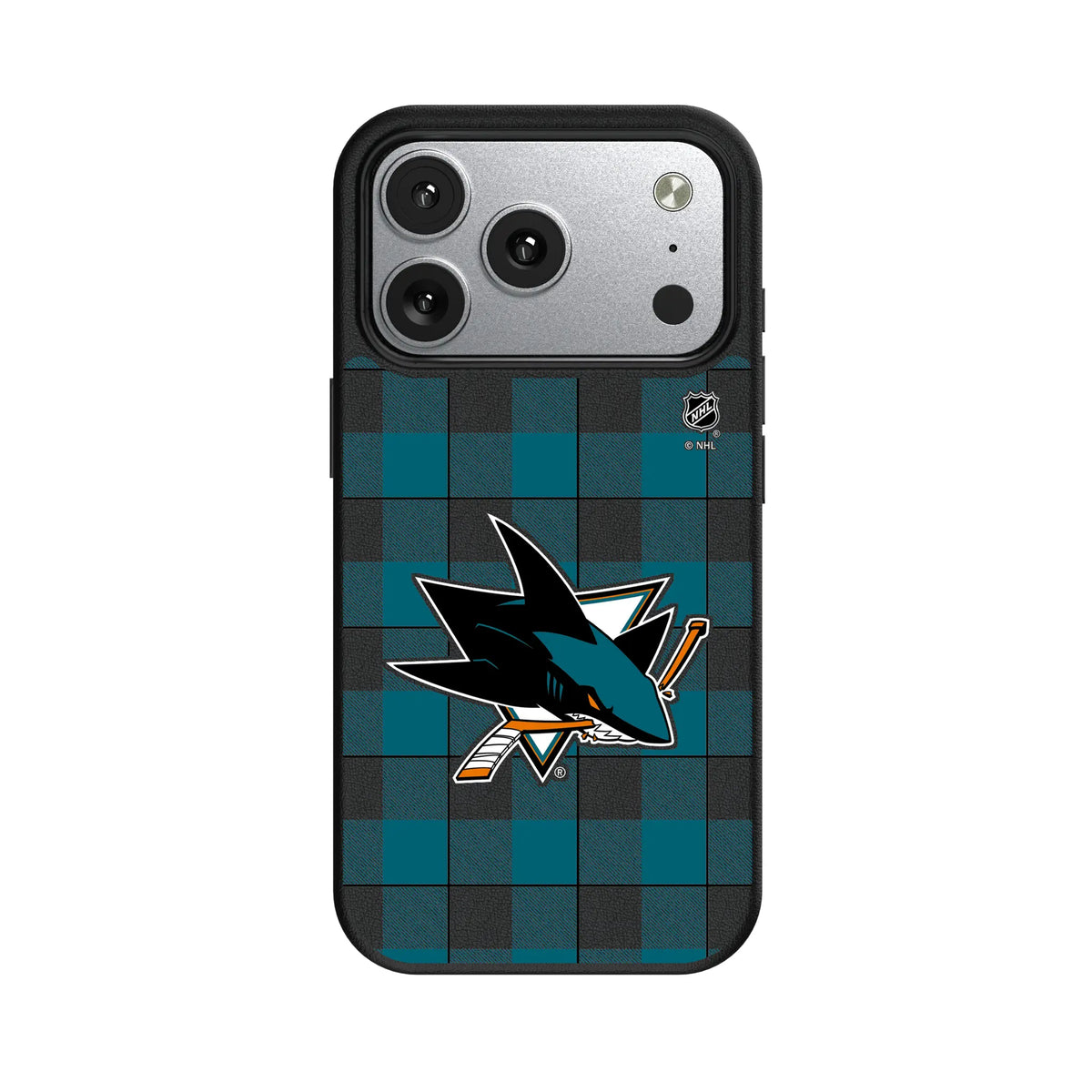 San Jose Sharks Plaid MagSafe Compatible Phone Case for Apple iPhone