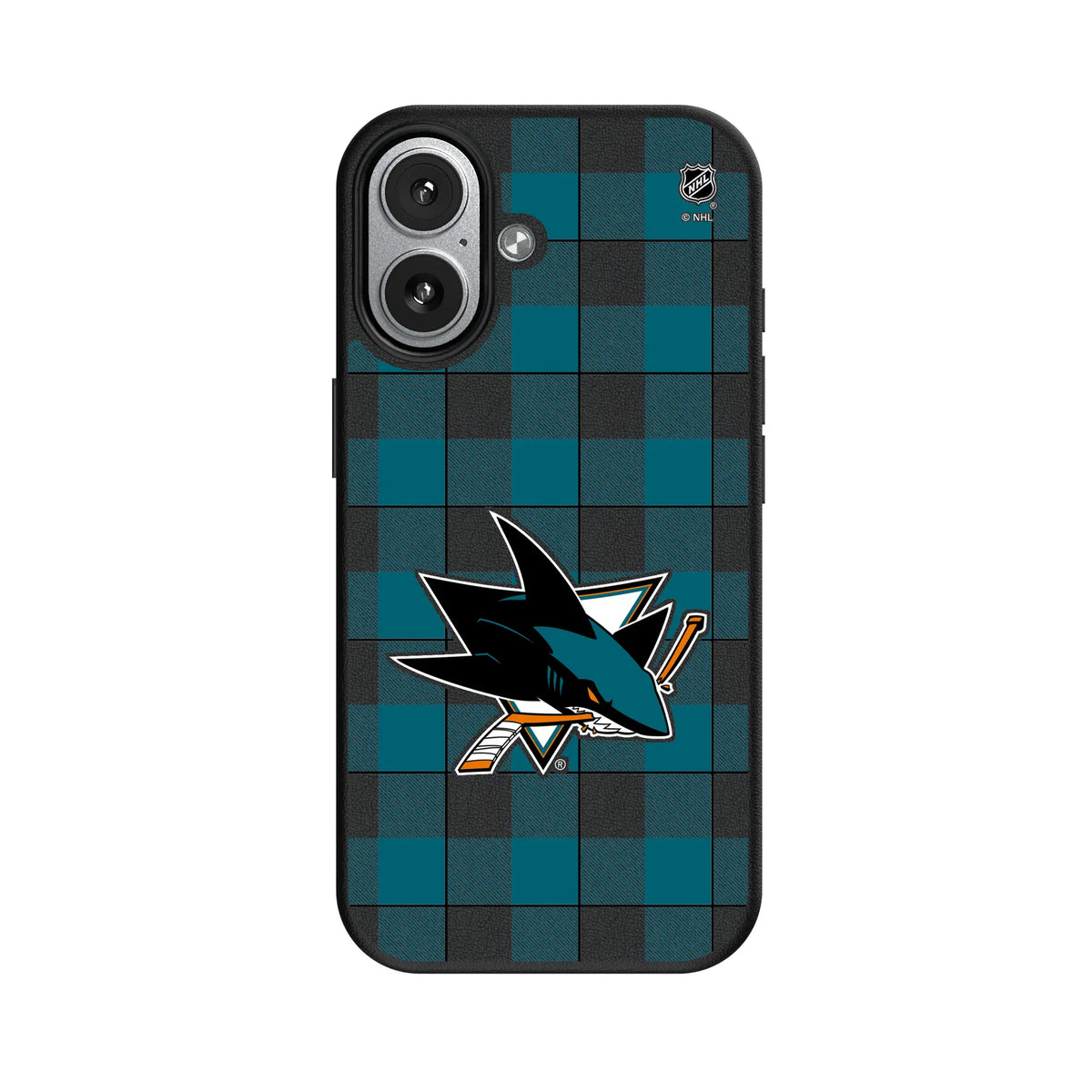 San Jose Sharks Plaid MagSafe Compatible Phone Case for Apple iPhone