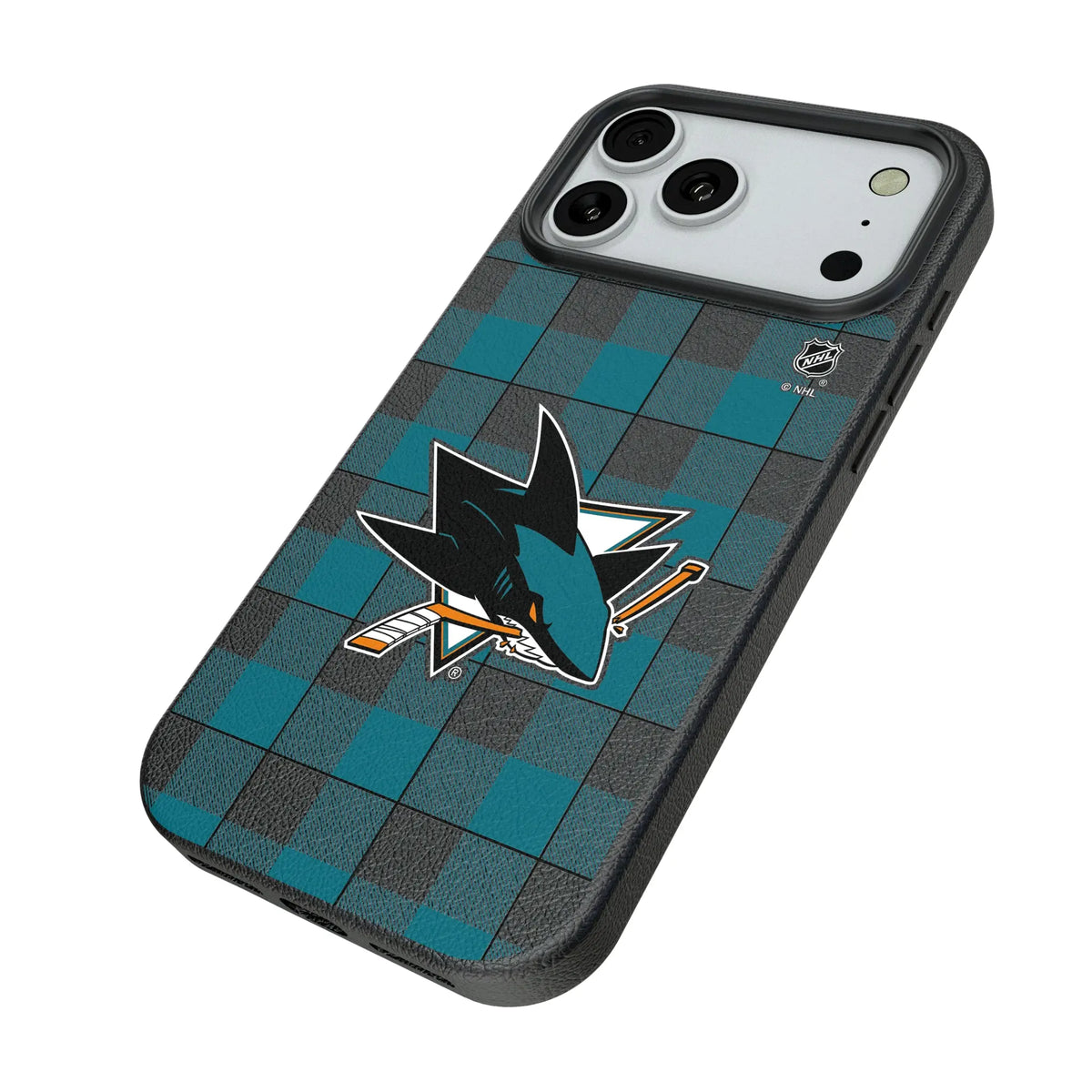 San Jose Sharks Plaid MagSafe Compatible Phone Case for Apple iPhone