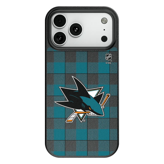 San Jose Sharks Plaid MagSafe Compatible Phone Case for Apple iPhone